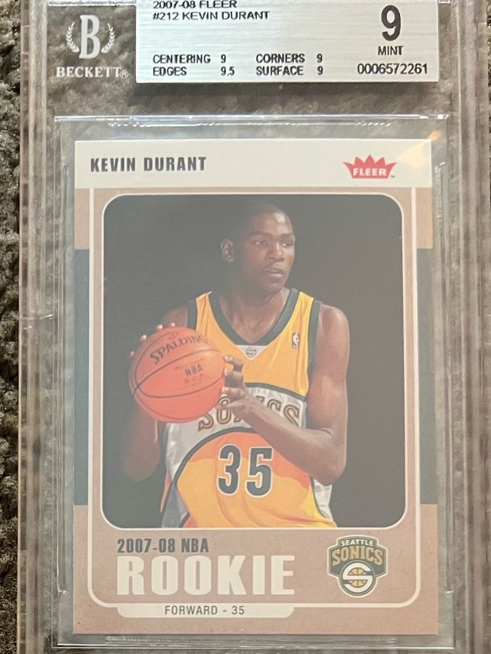 2007-08 Kevin Durant Rookie Card - Seattle Sonics (Yellow)